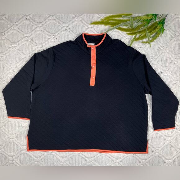 NWT C&C CALIFORNIA Black Quilted Mock Neck Pull Over Soft Sweatshirt Sz 3X - Picture 2 of 13